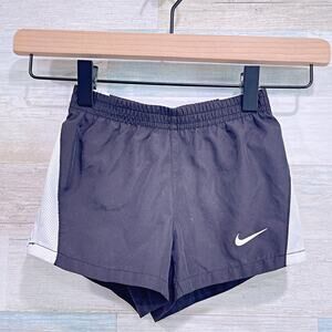 Nike Dri Fit Running Shorts with Liner Black White Activewear Toddler Girl 3T